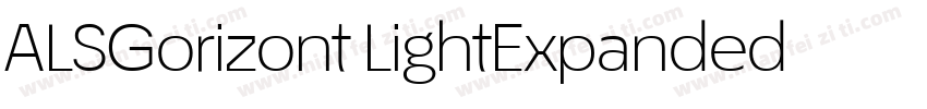 ALSGorizont LightExpanded字体转换